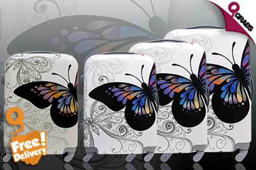 From QR129, Have Soaring Style with Butterfly Luggage with Rotary Wheels, Zipper Locks & FREE Delivery! (Up to QR849 Value)